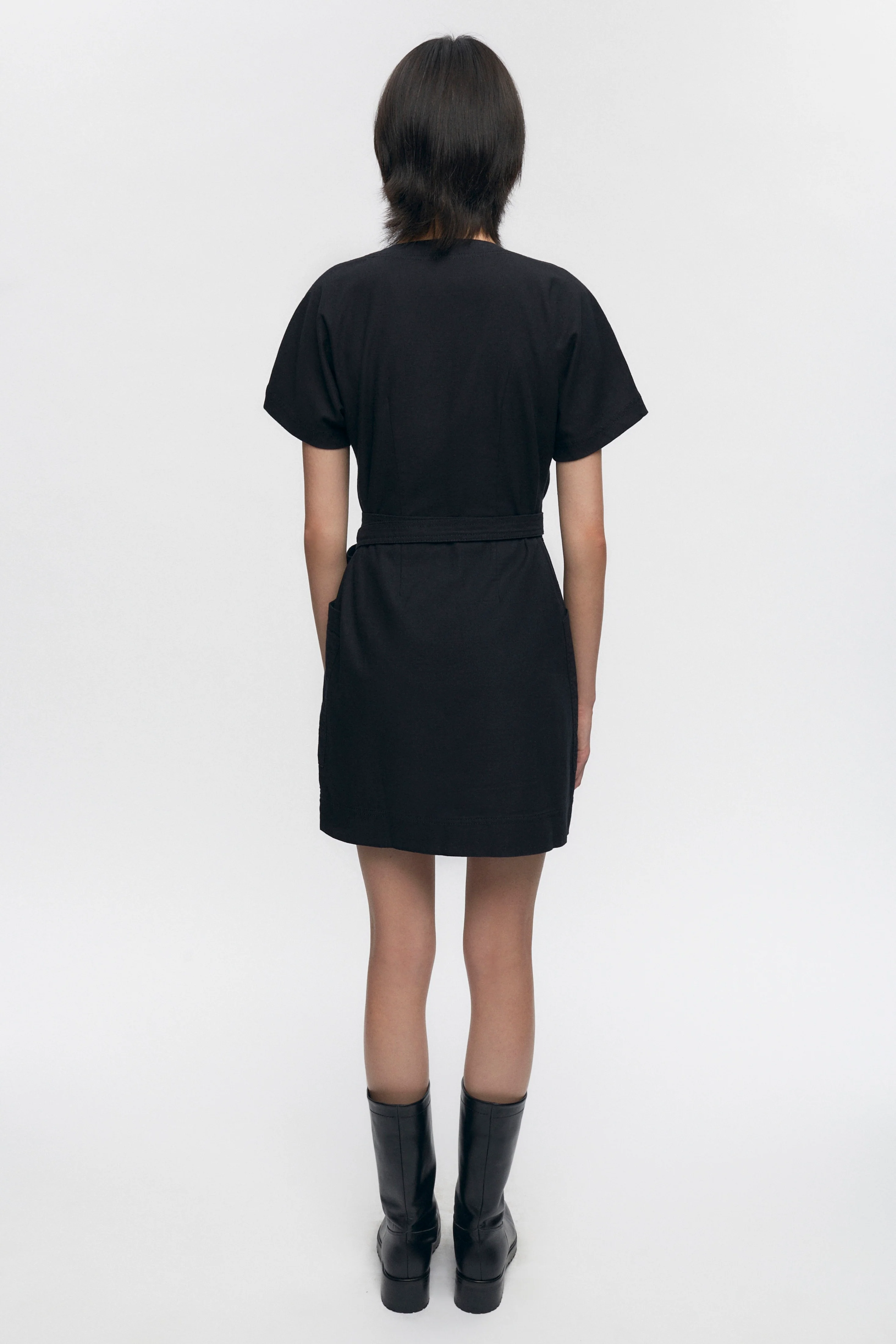 Women's Wrap Dress in Black - Image 5