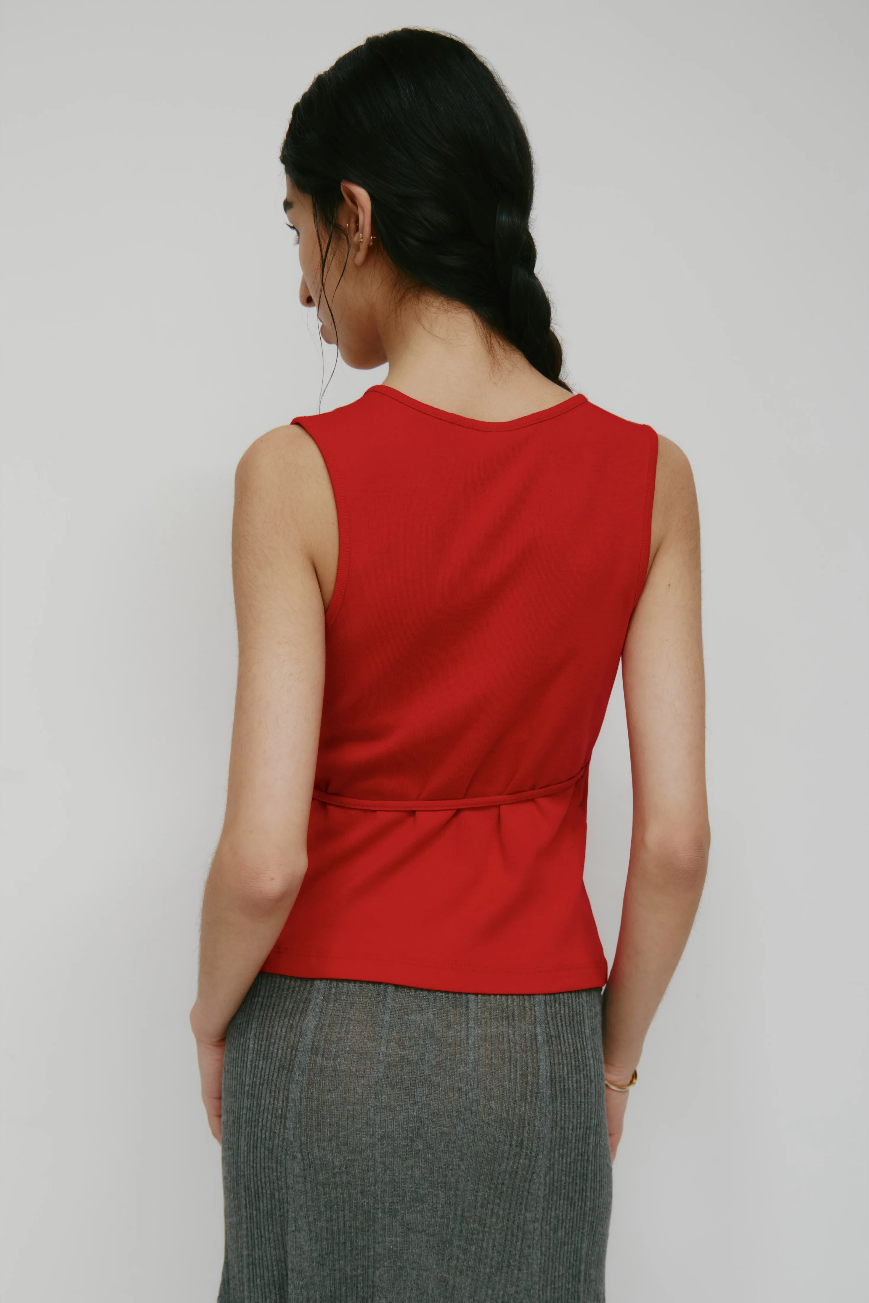 Women's Wrapped Tank in Salsa - Image 5