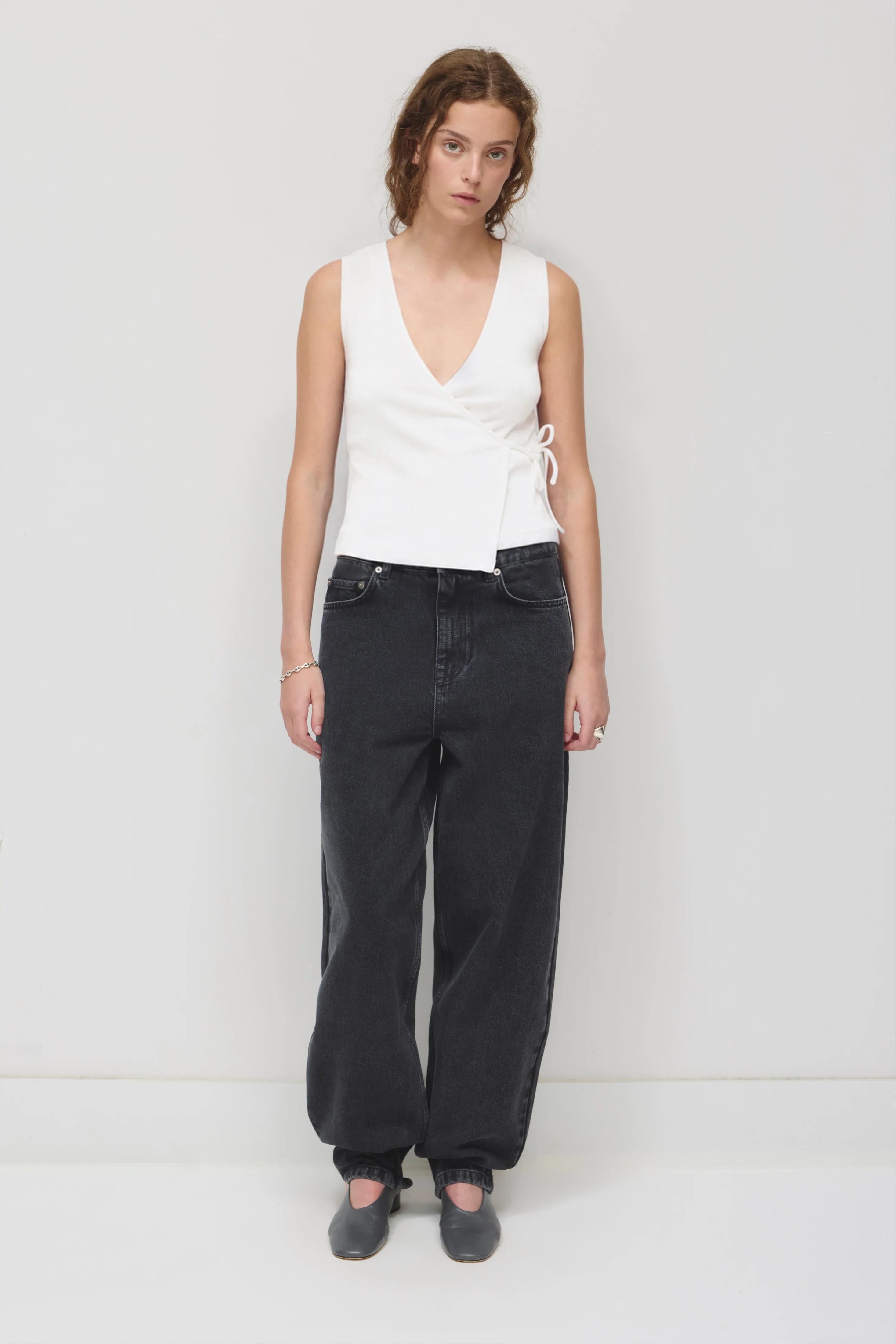 Women's Wrapped Tank in White - Image 3