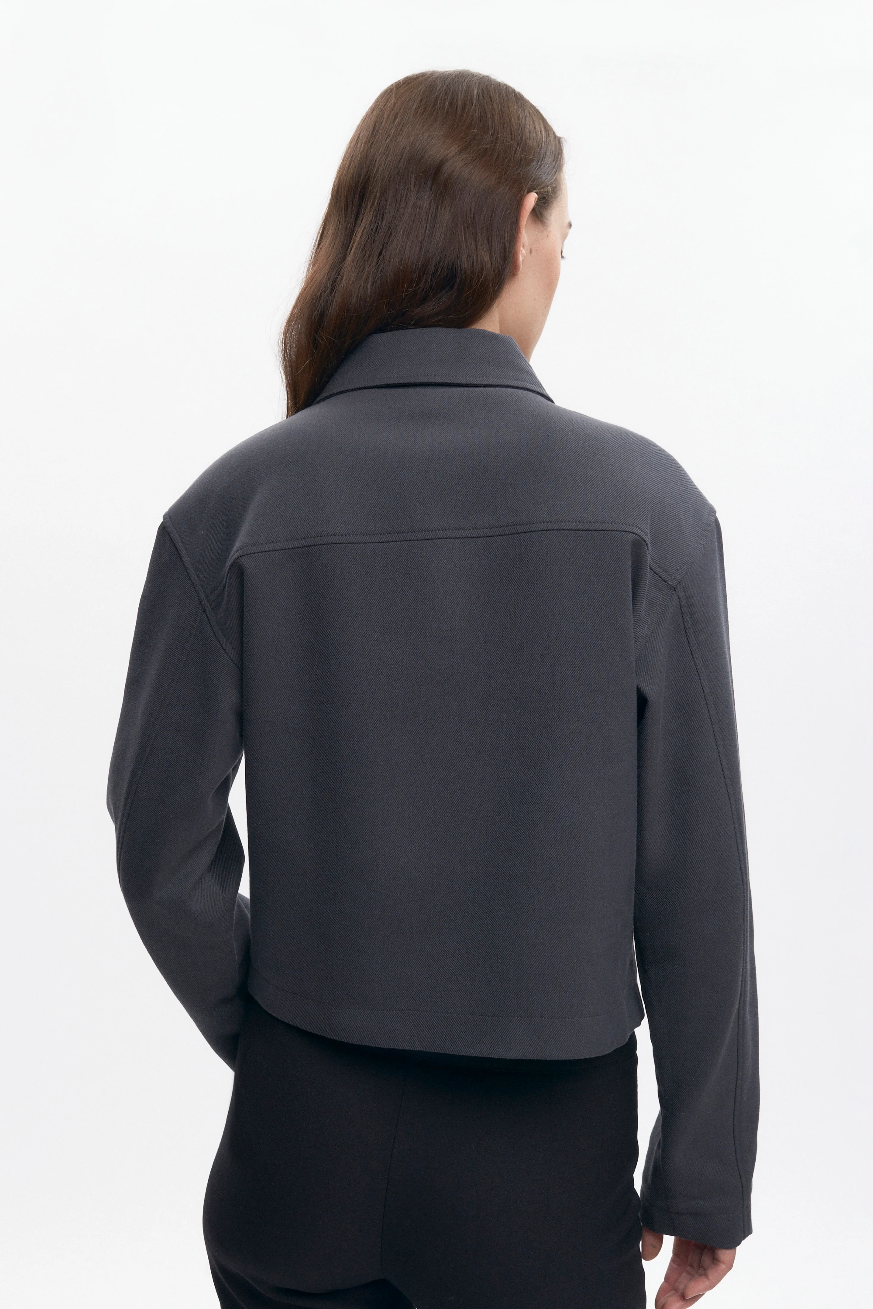 Women's Zip Up Jacket in Charcoal - Image 4